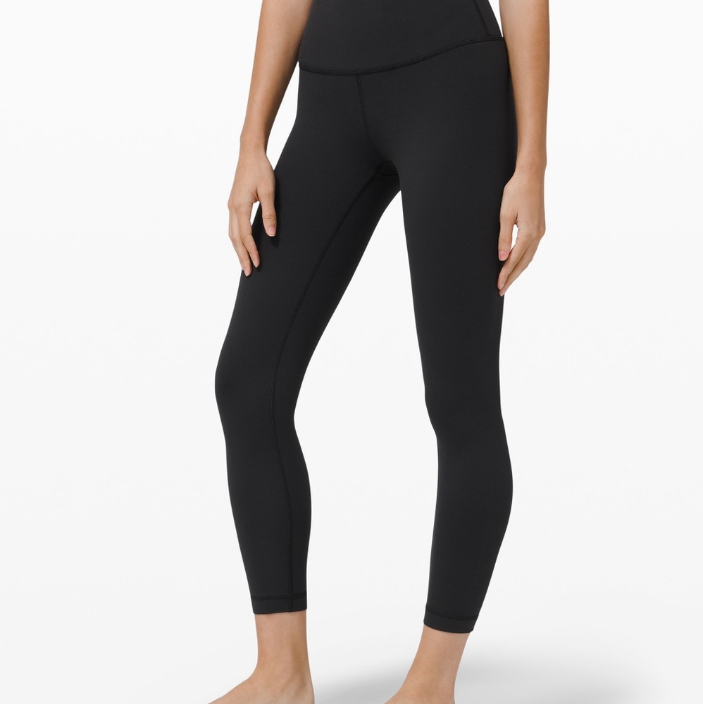 Lululemon Wunder Under HR Tight 28" Brushed Full-On-Luxtreme Black size 4